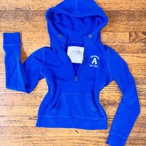 Vintage Abercrombie & Fitch Royal Blue Half Zip Hoodie